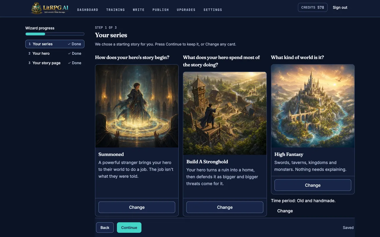 LitRPG AI Step 1